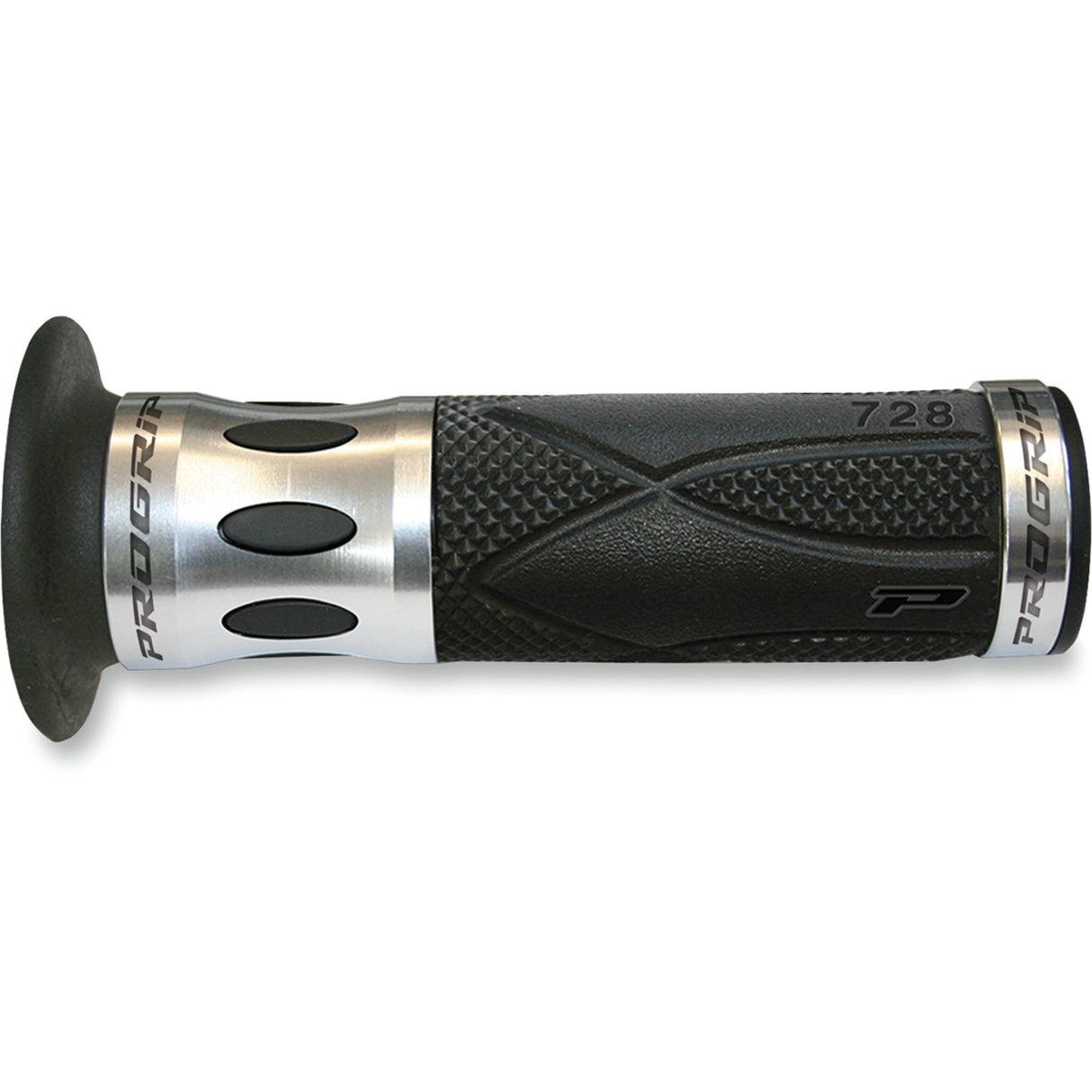 PRO GRIP 0630-1074 PA0728OECRAG 728 Superbike Grips Grips - 728 - Open Ends - Silver