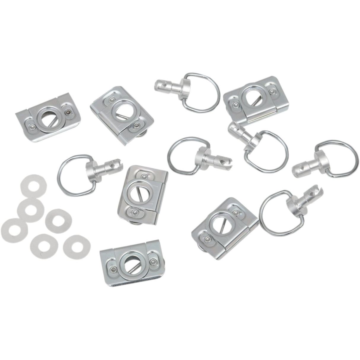 CYCLE PERFORMANCE PROD. 0521-0194 CPP/9030 Quik-Fasin'™ Kit D-Ring Kit - Silver Clips