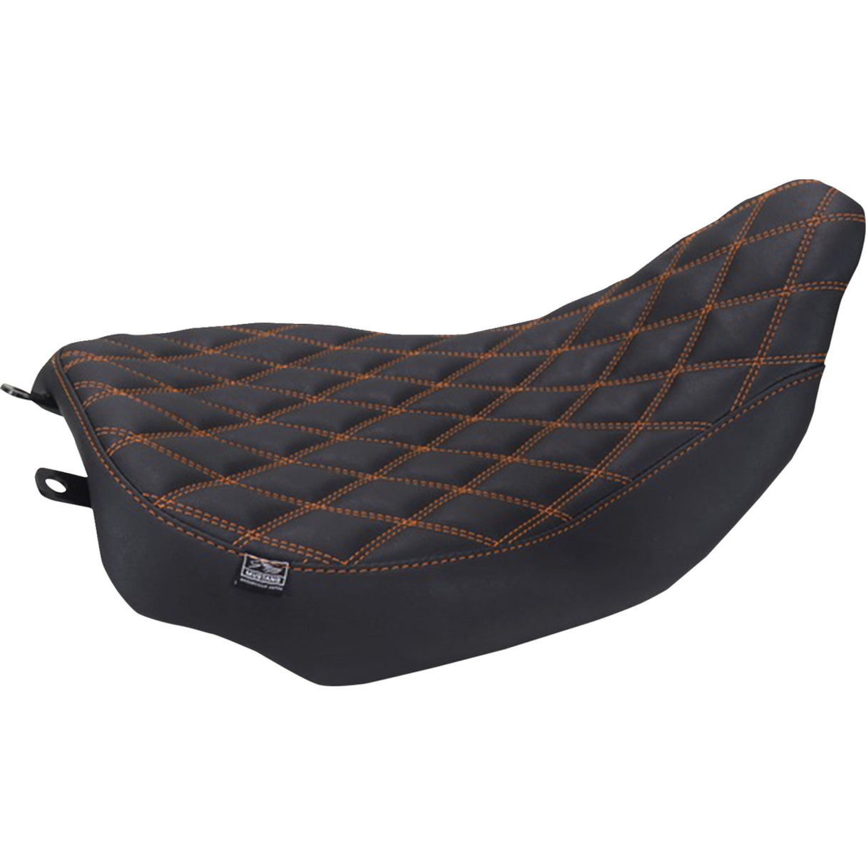Mustang Runaround™ Solo Seat Double Diamond Mandarin Orange Stitch - 88020MO For Harley Touring 2023-2026