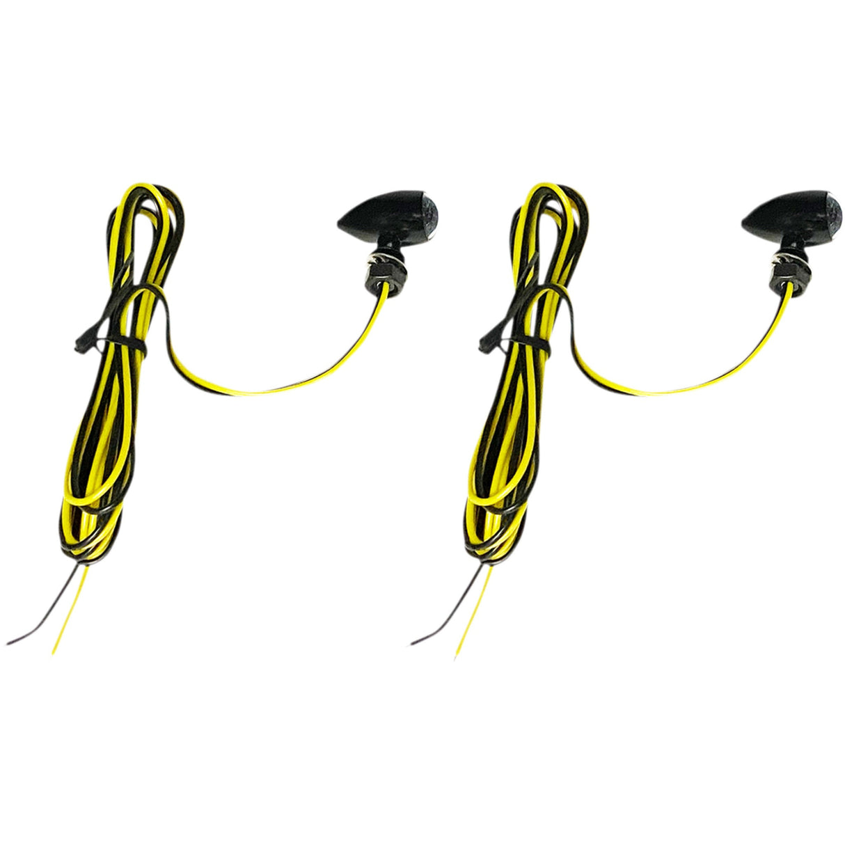 CUSTOM DYNAMICS 2040-2711 CD-MICRO-A-B Micro Bullet LED Turn Signals Micro Turn Signals - Amber - Black