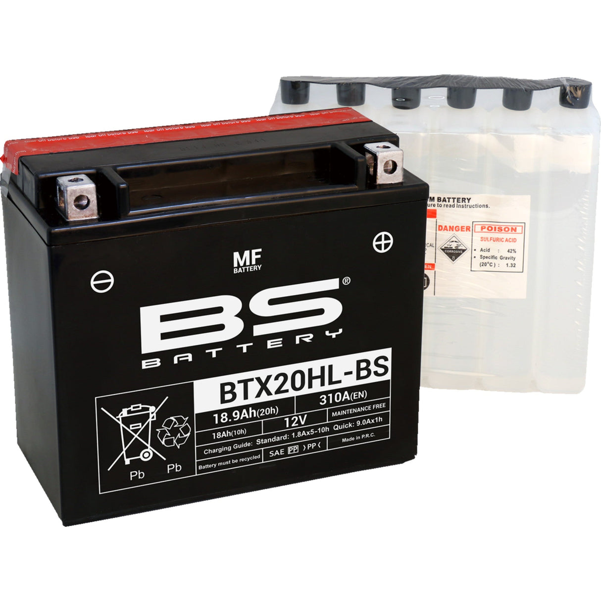Bs Battery BTX Battery - 300614 For Harley Softail 1991-2022 | Victory Motorcycles 1998-2017 | Indian 2014-2024