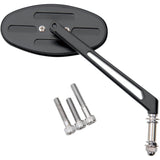 Drag Specialties Stealth I Mirror Side View Oval Black For Harley Motorcycles 2022-2026