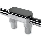 LA CHOPPERS 0602-0614 LA-7442-03 Solid Handlebar Riser & Top Clamp Kit - Risers - Solid Top - 3" - Chrome