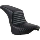 LePera Kickflip Seat — Pleated Black - LYF-590PT For Harley Softail 2018-2023
