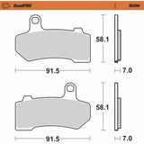 Moto-Master RoadPro Sintered Metal Brake Pads Sintered Series - 412201-PU For Harley Motorcycles 2006-2024