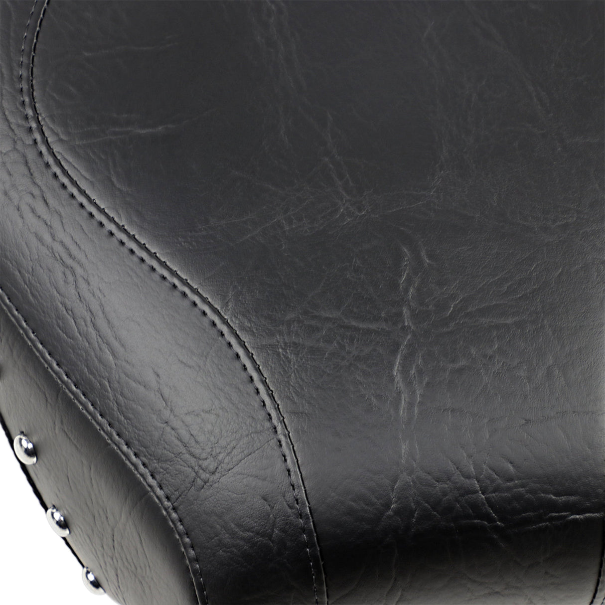 Mustang Wide Rear Seat Studded Black - 75509 For Harley Softail 1984-1999