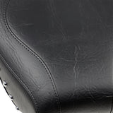Mustang Wide Rear Seat Studded Black - 75509 For Harley Softail 1984-1999