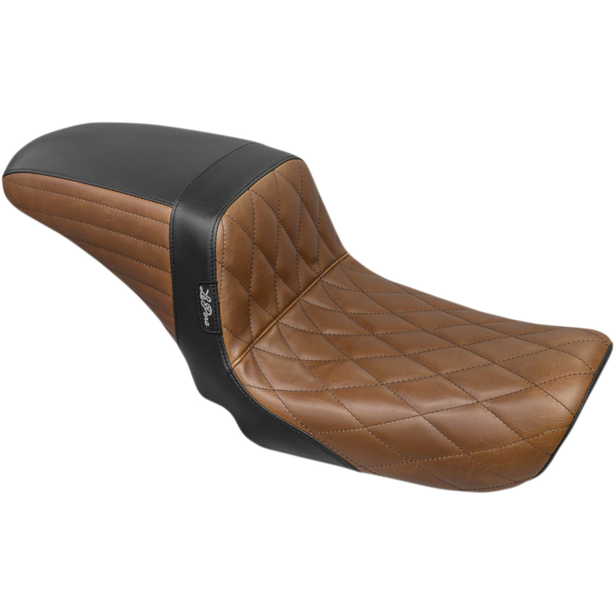 LE PERA 0803-0648 LK-591DMBRNBK Kickflip Seat - Diamond - Black/Brown - FXD '06-'17