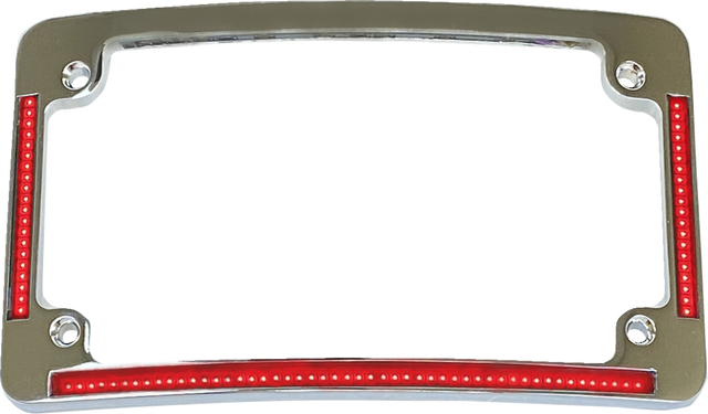 Radius License Plate Frame with Auxiliary Red LEDs and Tag Illumination