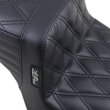 LePera Tailwhip Seat Double Diamond Black - LK-586DD For Harley Sportster 2010-2022