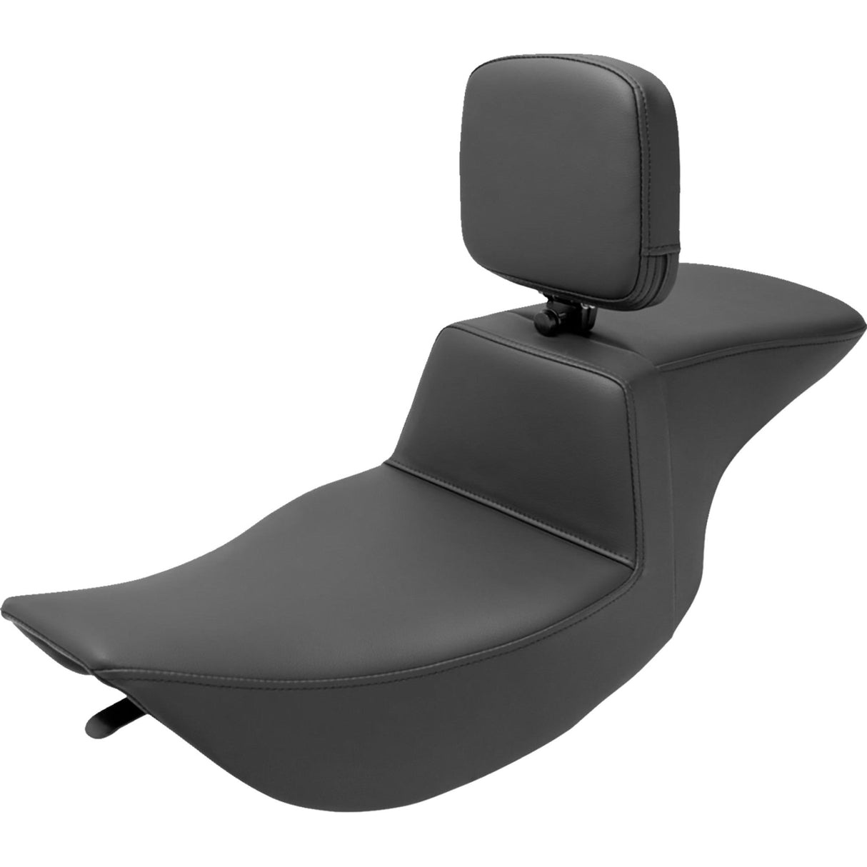 Saddlemen Tour Step-Up Seat Rider Backrest Plain - 897-06-194BR For Harley Touring 1997-2007