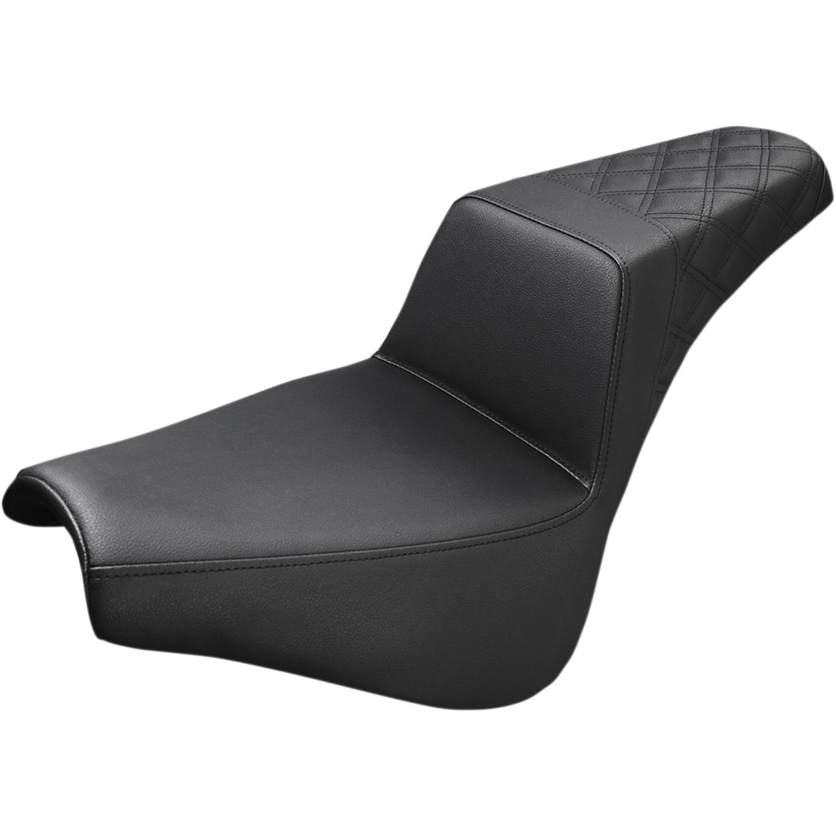 Saddlemen Step-Up Seat — Rear Lattice Stitch Black FX - 818-30-173 For Harley Softail 2018-2025
