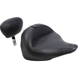 Mustang Wide Solo Seat With Removable Backrest With Backrest Vintage Black Smooth - 79914 For Harley Softail Deluxe 2005-2017