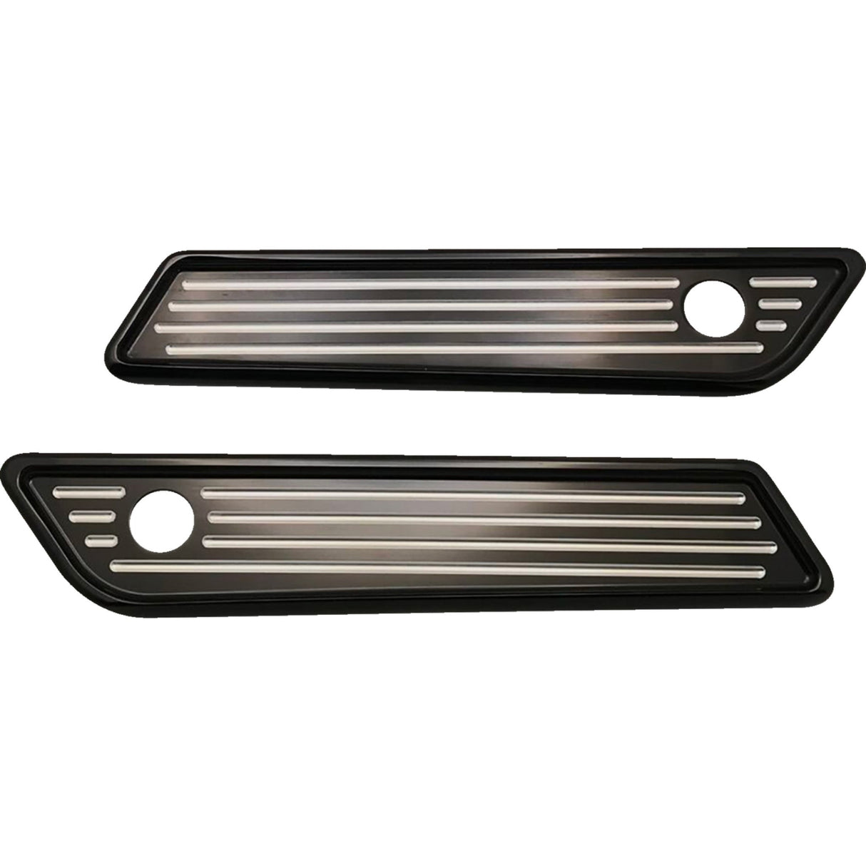 PRO-ONE Perf.mfg. Saddlebag Latch Covers Black - 104722B For Harley Touring 2014-2020