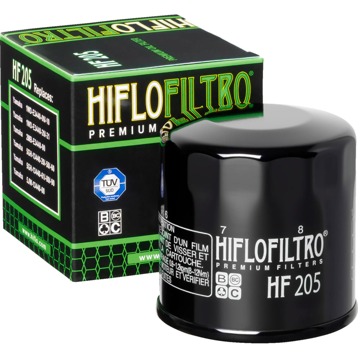 HIFLOFILTRO 0712-0693 HF205 Premium Oil Filter Oil Filter - Black