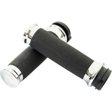 LA Choppers County Line Grips TBW Chrome - LA-7493-00 For Harley Motorcycles 2008-2023