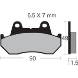 VESRAH VD-123-3 VD-123/3 Semi-Metallic Brake Pads