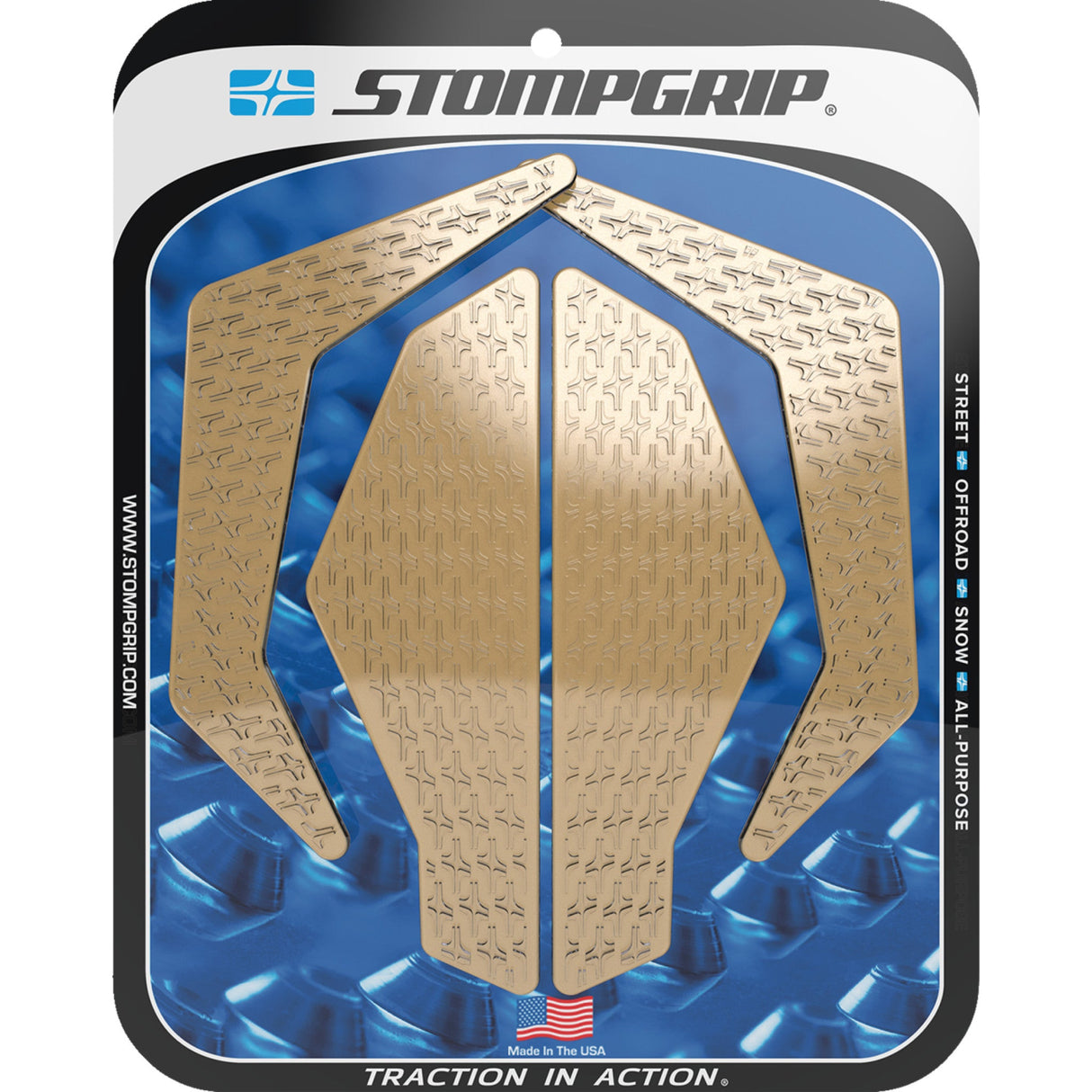 STOMPGRIP 4320-2802 55-14-0187C Icon Profile Traction Pad Tank Grips Traction Pad Tank Grips - Icon - Clear - Katana