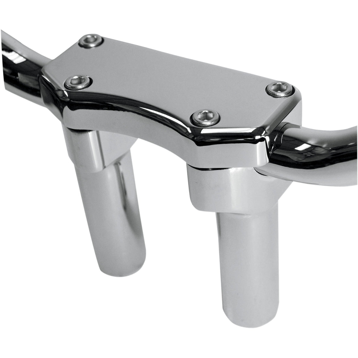 DRAG SPECIALTIES 0602-0588 Handlebar Riser & Top Clamp Kit 4" - buffalo - chrome