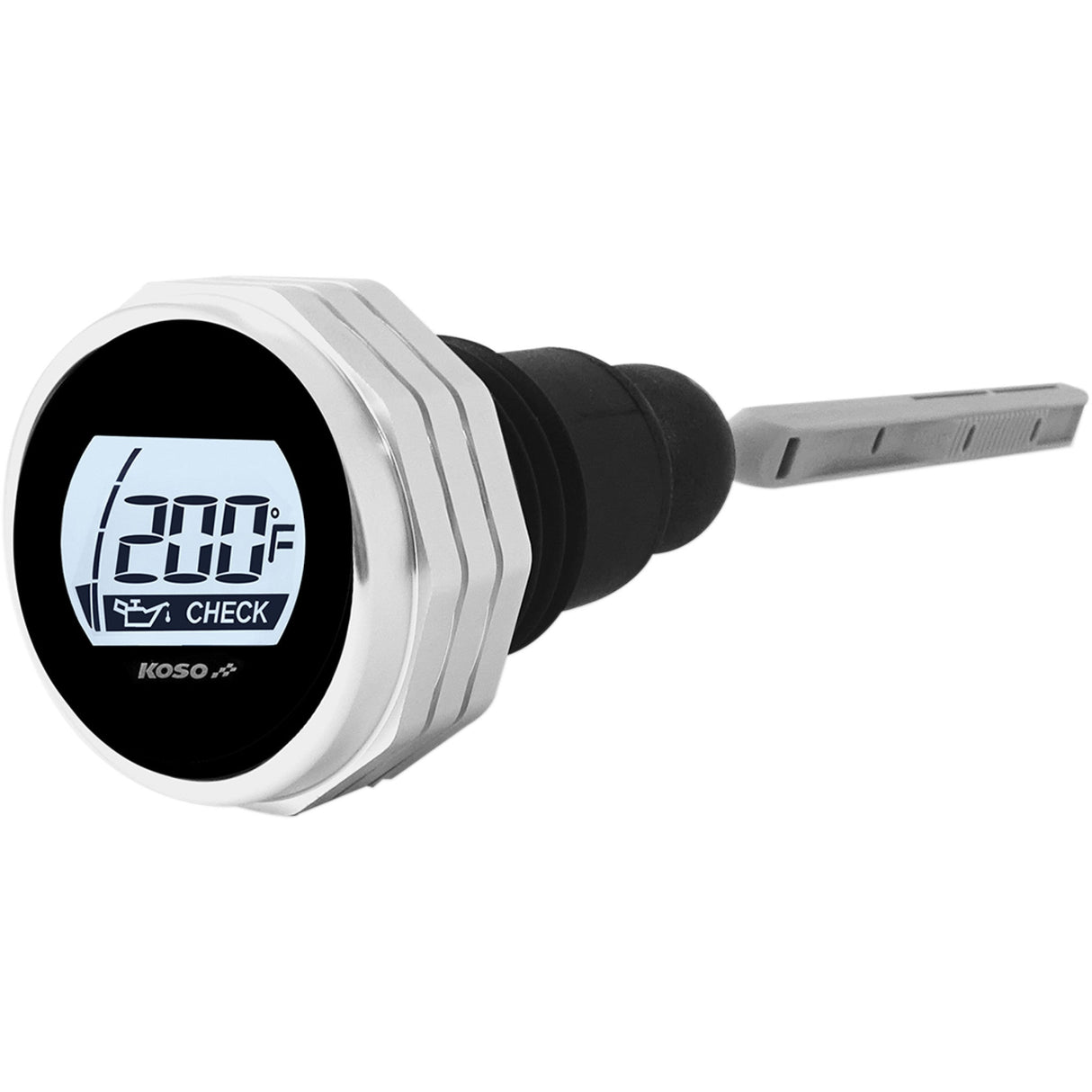 Koso North America Oil Dipstick Silver Housing - BA053011 For Harley Touring 2007-2016