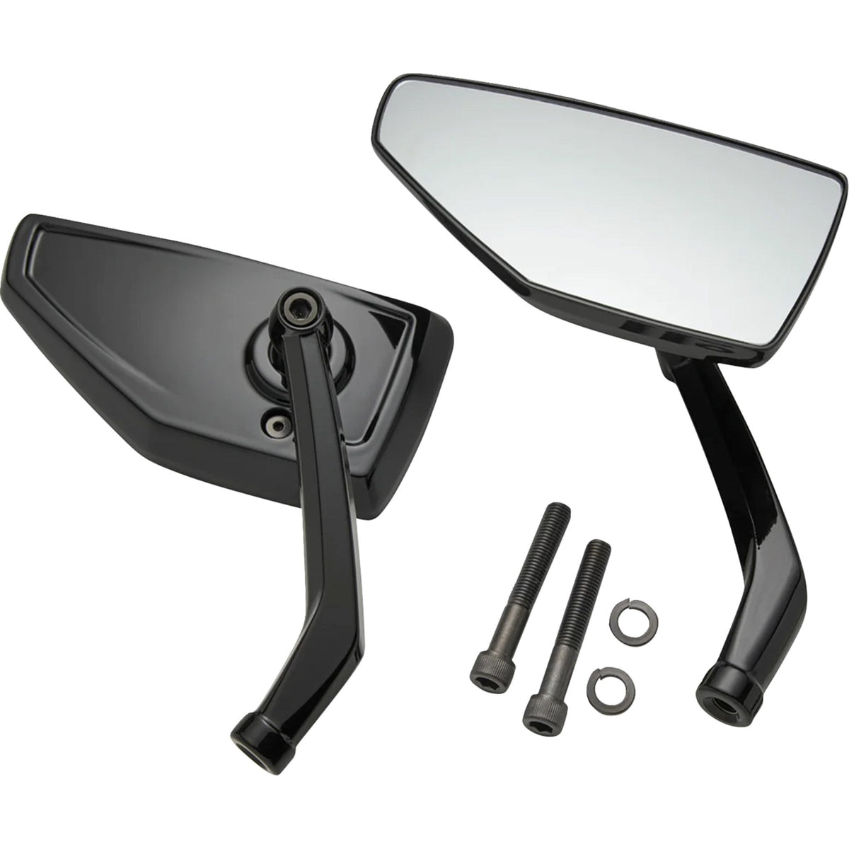 Ciro Chicane Mirror Chicane Side View Black Left Right Pair - 55020 For Harley Touring 2024-2026