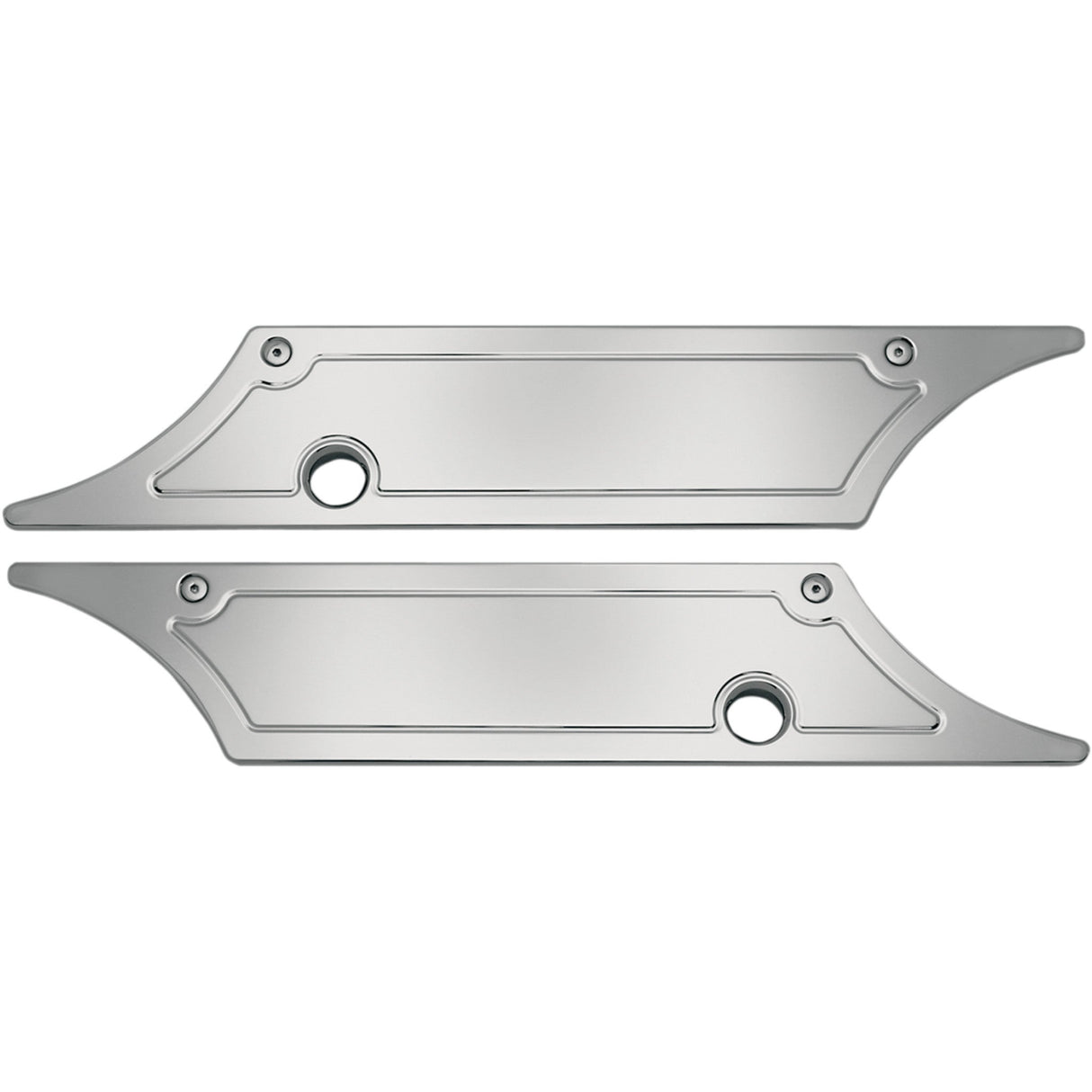 PRO-ONE Perf.mfg. Saddlebag Latch Covers Chrome - PO104710 For Harley Touring 1993-2013