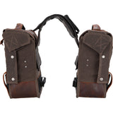 BURLY BRAND 3501-1420 B15-1002D Throw-over Saddlebag dark oak