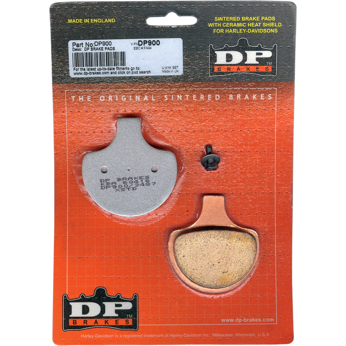 DP BRAKES DP-900 DP900 Sintered Metal Harley/Buell Brake Pads Sintered Brake Pads - DP900