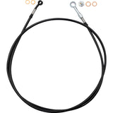 FAT Baggers INC. EZ Install Brake Line 67" Black Braid - 100067-B For Harley Touring 2023-2026
