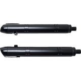 S&S Cycle 4" Broadhead Slip-On Mufflers Slash Cut Black - 550-1075 For Indian 2014-2022