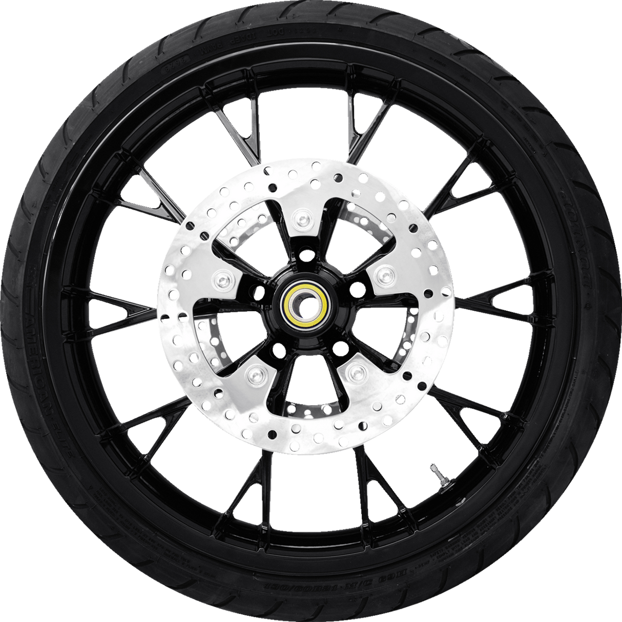 Marlin Front Wheel - Solid Black (21") | Rotors (11.8") | Dunlop Tire (130/60B21) - 0335-0016