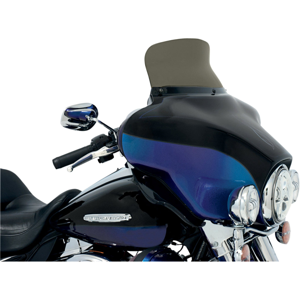 Memphis Shades Spoiler Replacement Windshield For OE Fairings 6-1/2" Smoke - MEP8581 For Harley Touring 1996-2013