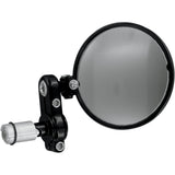 PSR 0640-0446 00-00200-22 Folding Bar End Mirror Mirror - Franco/Folded-In - Side View/Bar-End - Round - Black