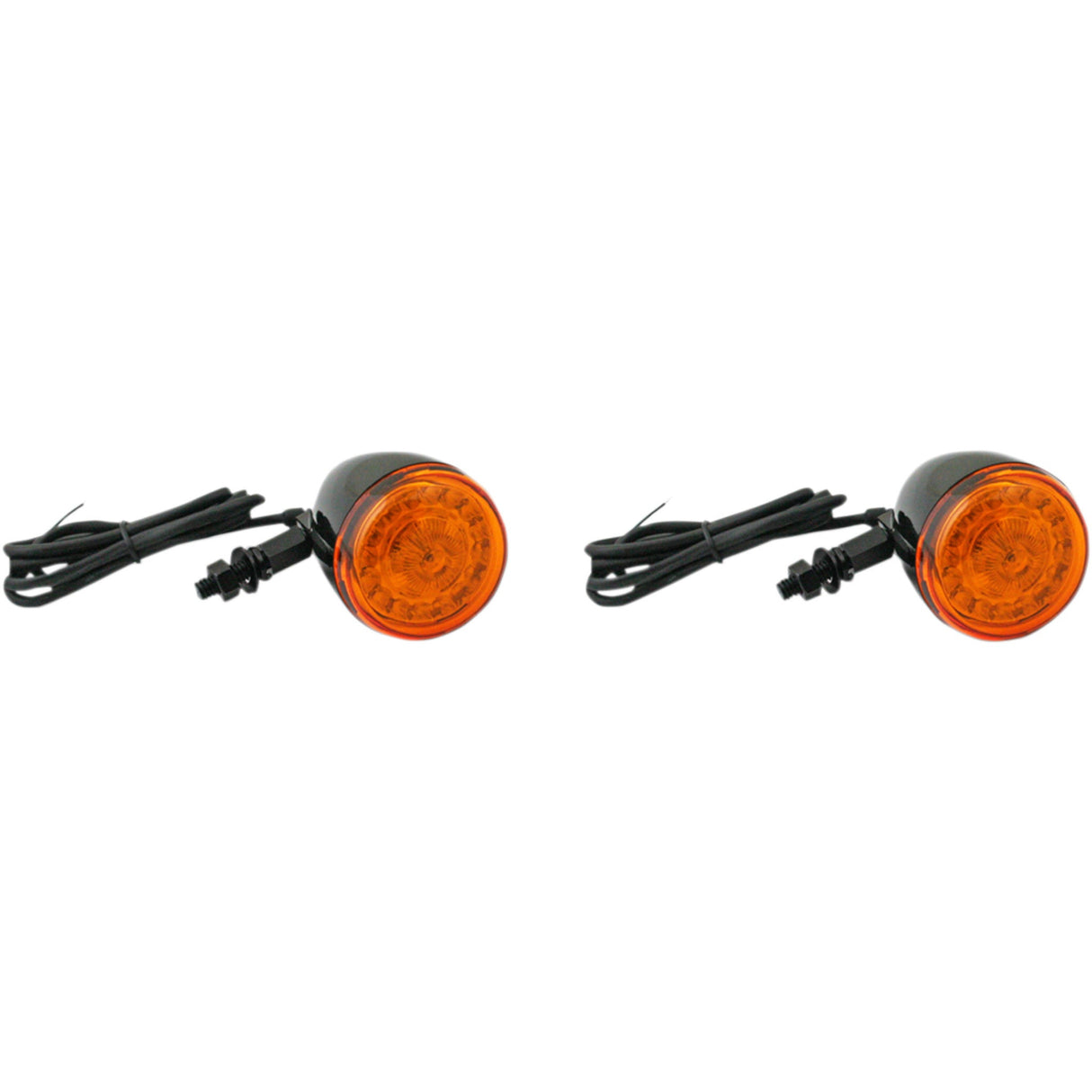 CUSTOM DYNAMICS 2020-1735 PB-UNV-TS-A-B ProBEAM® Universal LED Bullet Bezel Turn Signals ProBEAM® Universal Turn Signals - Gloss Black/Amber