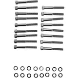 DRAG SPECIALTIES 2401-0574 Primary Cover Bolt Kit Bolt Kit - Primary Cover - Knurled - Black/Chrome - '04-'21 Sportster