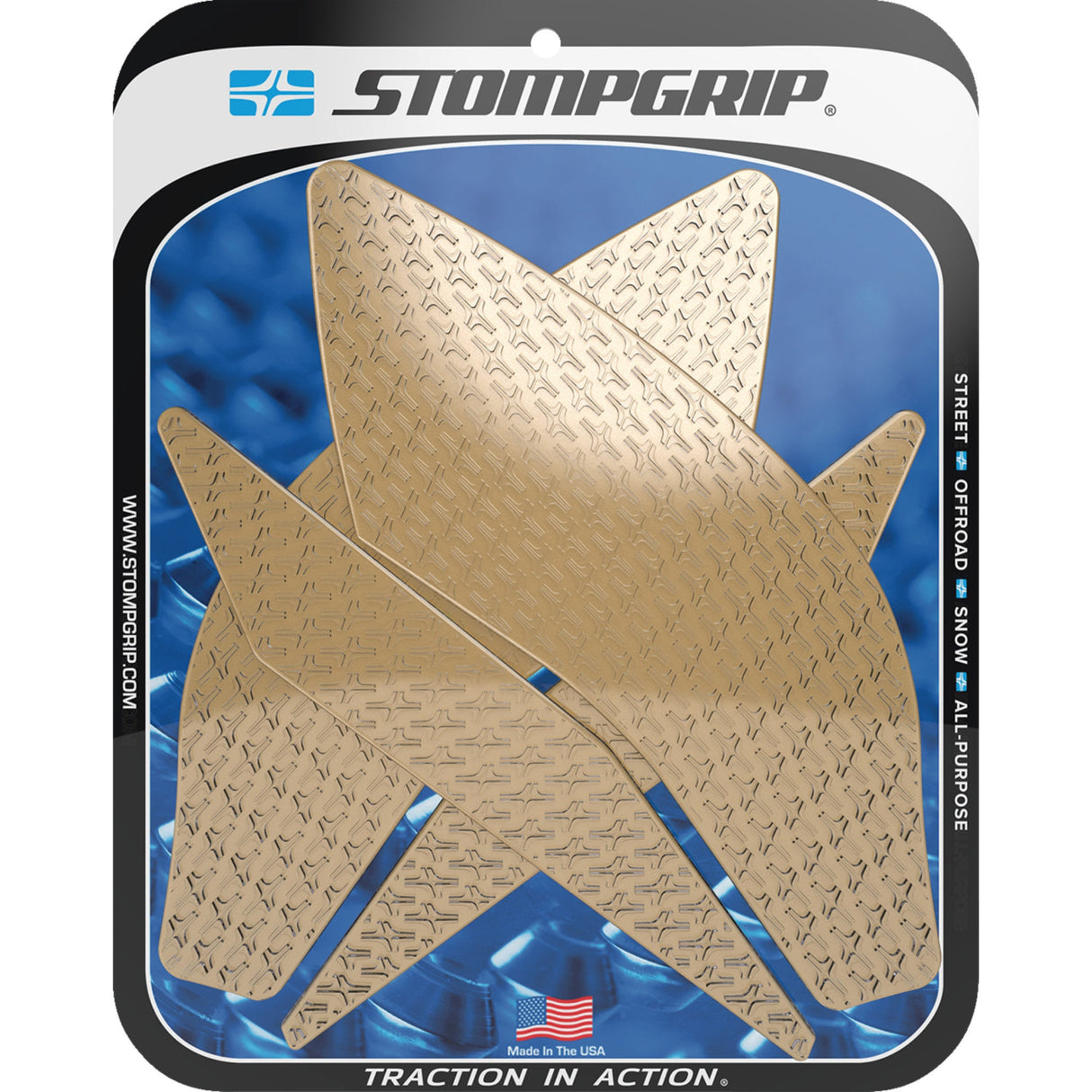 STOMPGRIP 4320-2771 55-14-0099C Icon Profile Traction Pad Tank Grips Traction Pad Tank Grips - Icon - Clear - YZF-R1