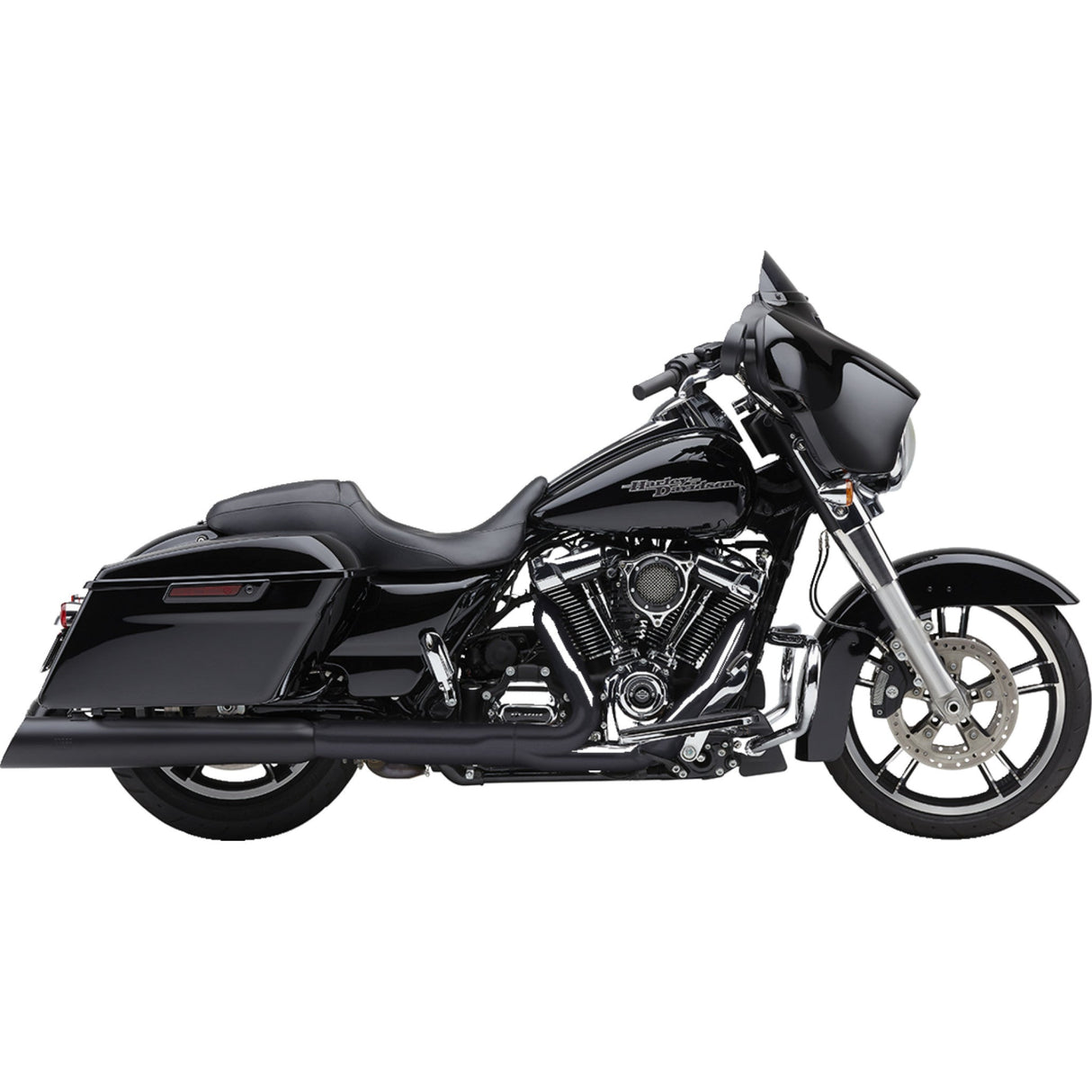 Cobra Gen 2 NH Series Upper Cut Mufflers Black - 6289RB For Harley Touring 2017-2022