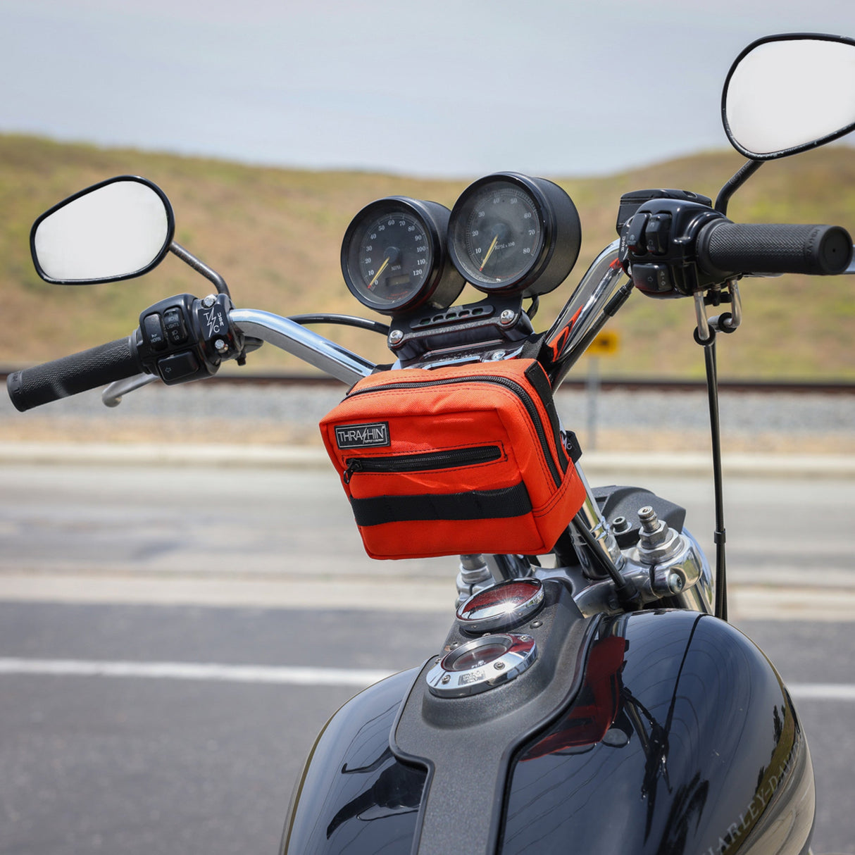 THRASHIN SUPPLY CO. 3510-0199 THB-0025 Handlebar Bag - Orange