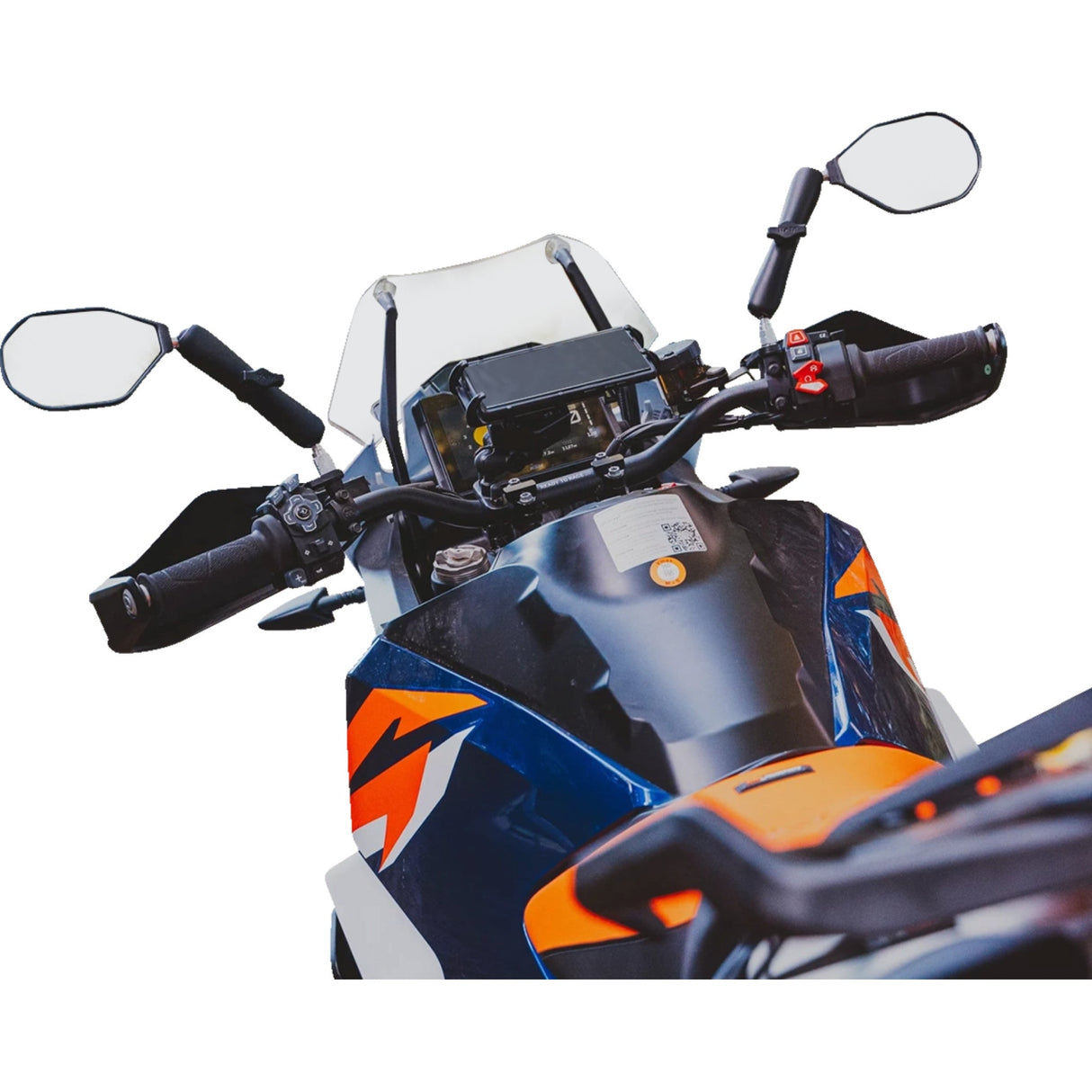 RAM MOUNTS 0640-1721 RAM-B-465LU Tough-Mirror™ Left Mirror with Ball Tough-Mirror™ - Side View - Oval - Black - Left with Ball