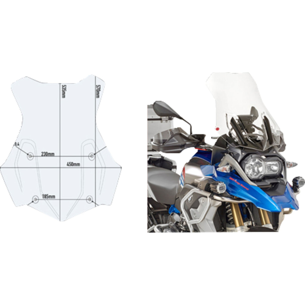 Givi Windshield - 5124DT BMW R1200GS / 1200 2013-2019