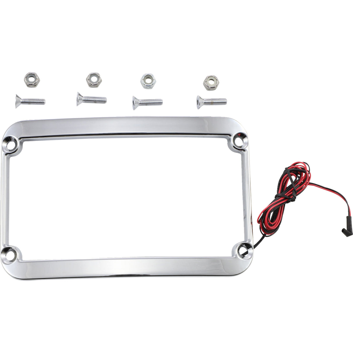 KLOCK WERKS 2030-0803 KWS-01-0088-C The One Rear Fender Lighted License Frame - Lighted License Plate Frame - Chrome