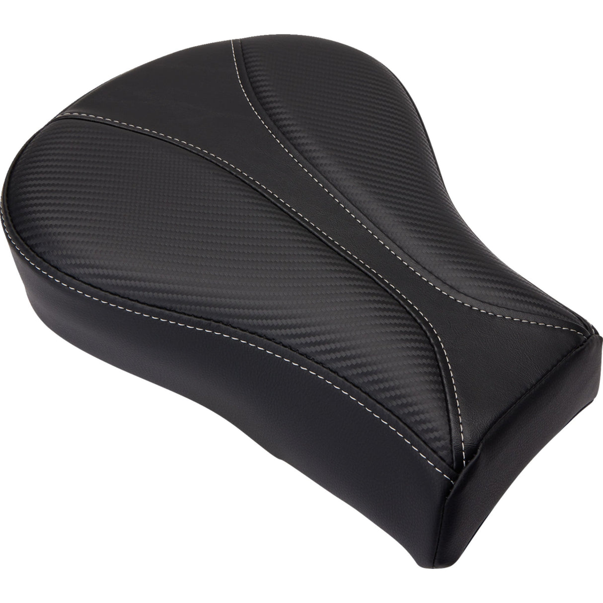 Saddlemen Dominator Pillion Pad Standard Reach Black With Gray Stitching FL FX - 806-12-0162 For Harley Softail 2006-2017