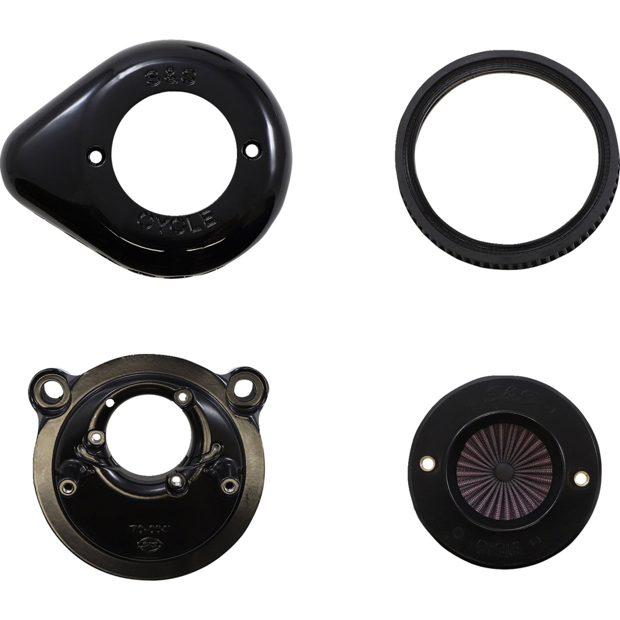 S&S Cycle Air Stinger Stealth Air Cleaner Kit Black - 170-0726A For Harley Sportster 2007-2022