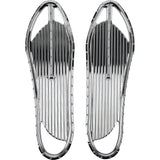 Covingtons Floorboards Dimpled Chrome - C1334-C For Harley Motorcycles 1980-2023