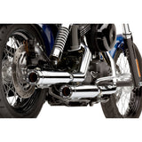 Cobra Slip-On Mufflers With Race-Pro Tips 3" Chrome - 6055 For Harley Dyna 1995-2017