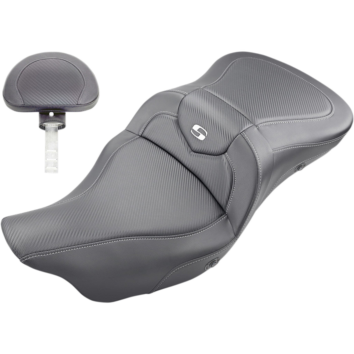Saddlemen Road Sofa Seat - 808-07B-186BRHC For Harley Touring 2008-2025