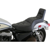 Mustang Diamond Stitched Throwback™ 2-Up Vinyl Seat - 75126 For Harley Sportster 2004-2021