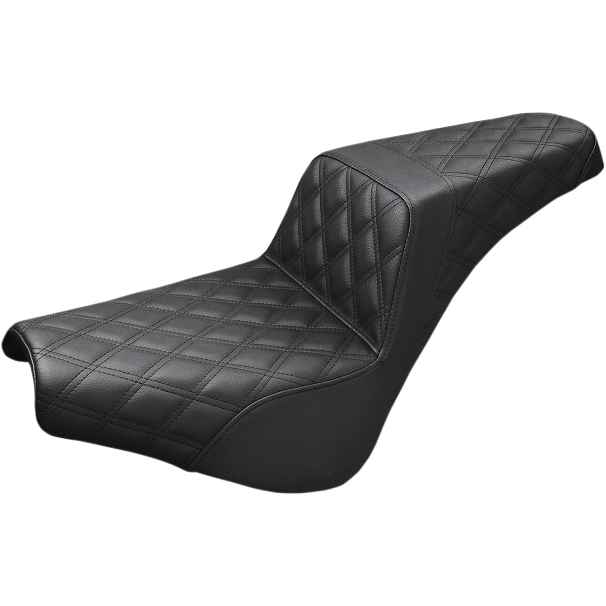 Saddlemen Step-Up Seat — Full Lattice Stitch Black FX - 818-30-175 For Harley Softail 2018-2025