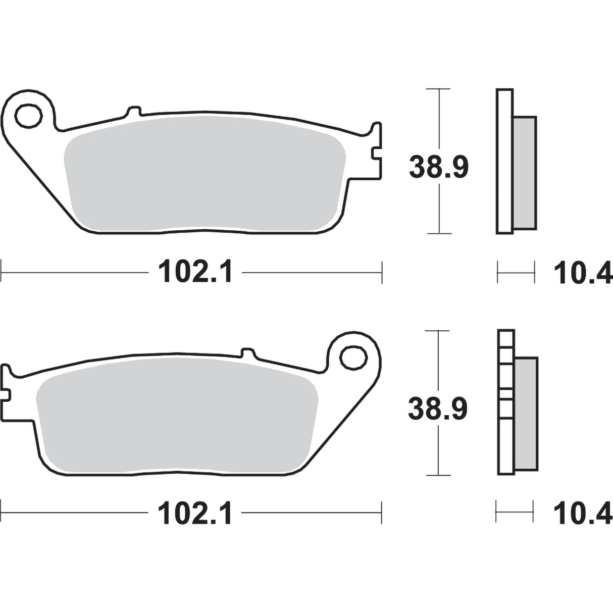 SBS 1721-1484 654LS LS Street Excel Sintered Rear Brake Pads LS Brake Pads - ST1100 - 654LS