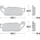 SBS 1721-1484 654LS LS Street Excel Sintered Rear Brake Pads LS Brake Pads - ST1100 - 654LS